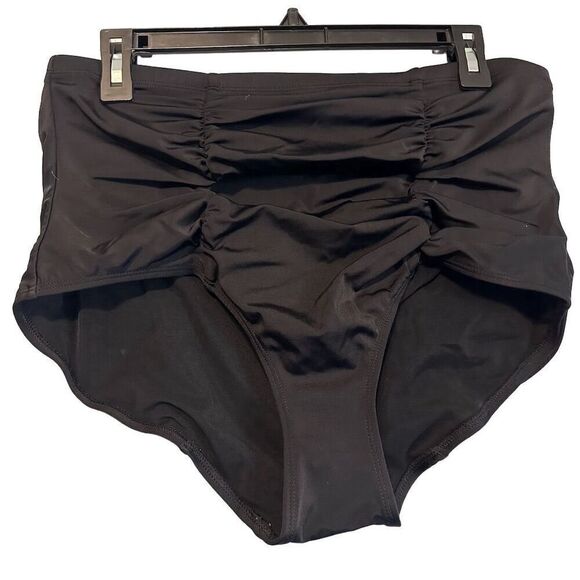 Torrid High Rise Ruched Swim Bottom 1X - Picture 1 of 12